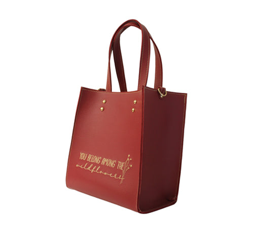 Dark Red Bloom Bag