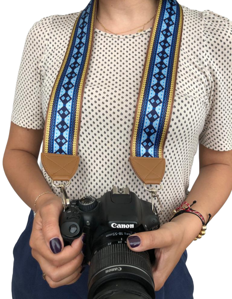 Blue Camera Strap