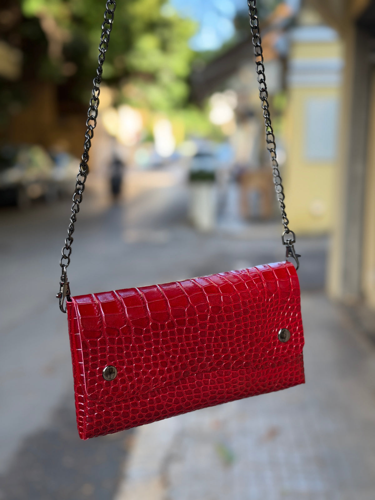 Foldable Bag - Rouge Croco