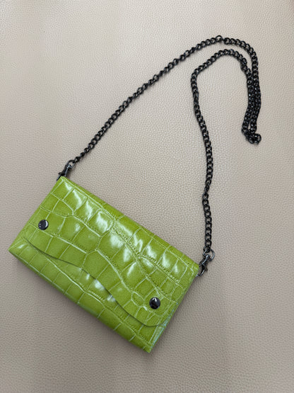 Foldable Bag - Pistache Croc