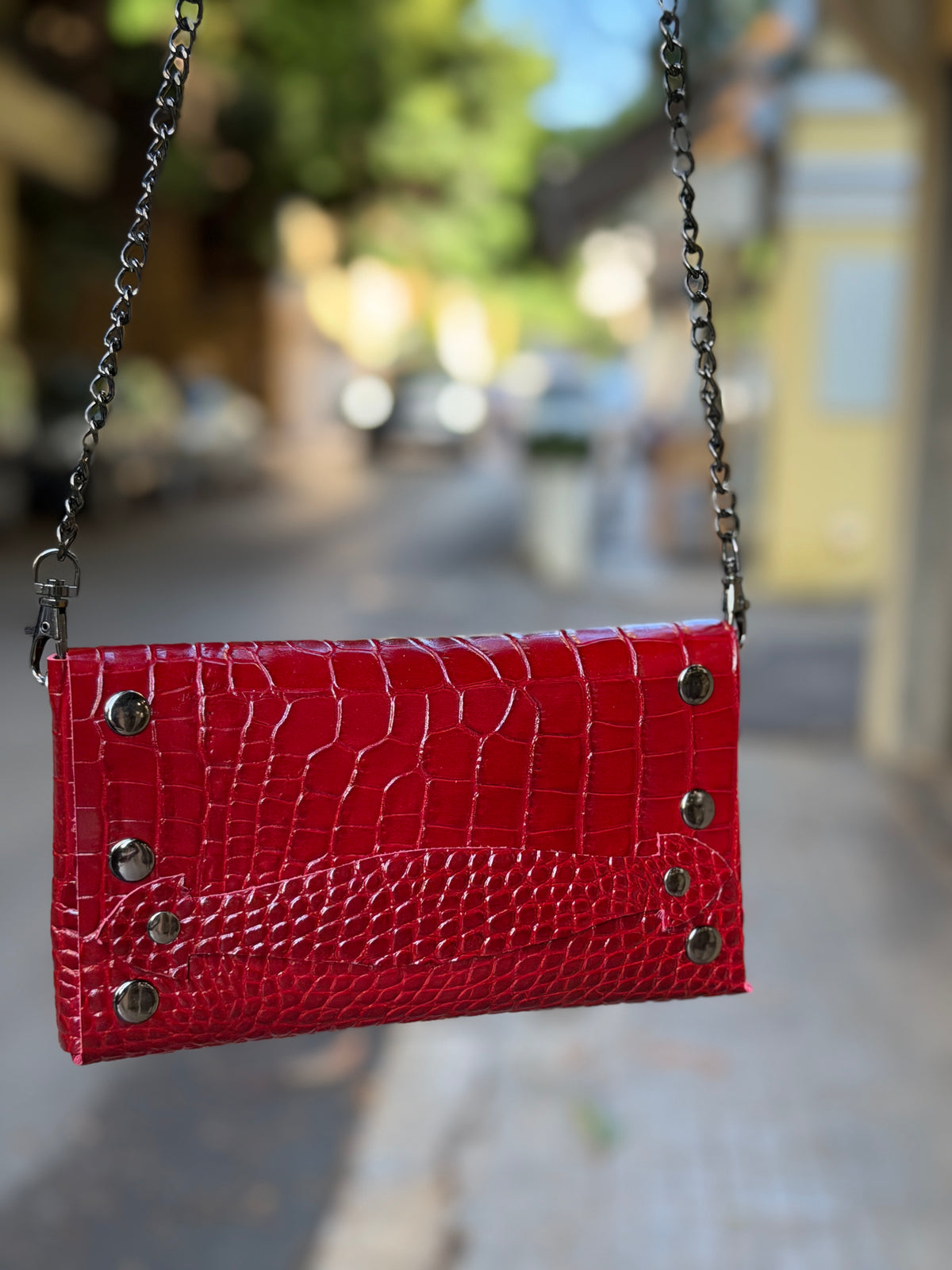 Foldable Bag - Rouge Croco