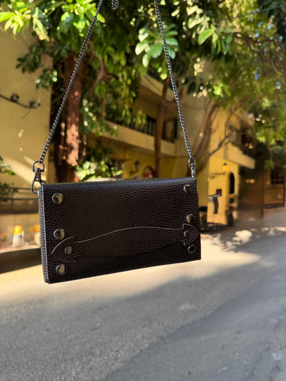 Foldable Bag Burnt Brown Pebbled