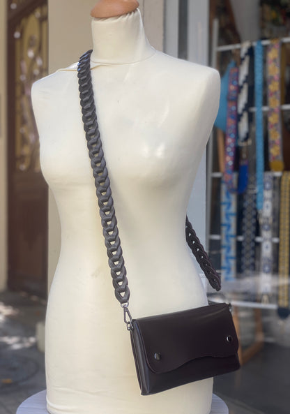 Foldable leather bag