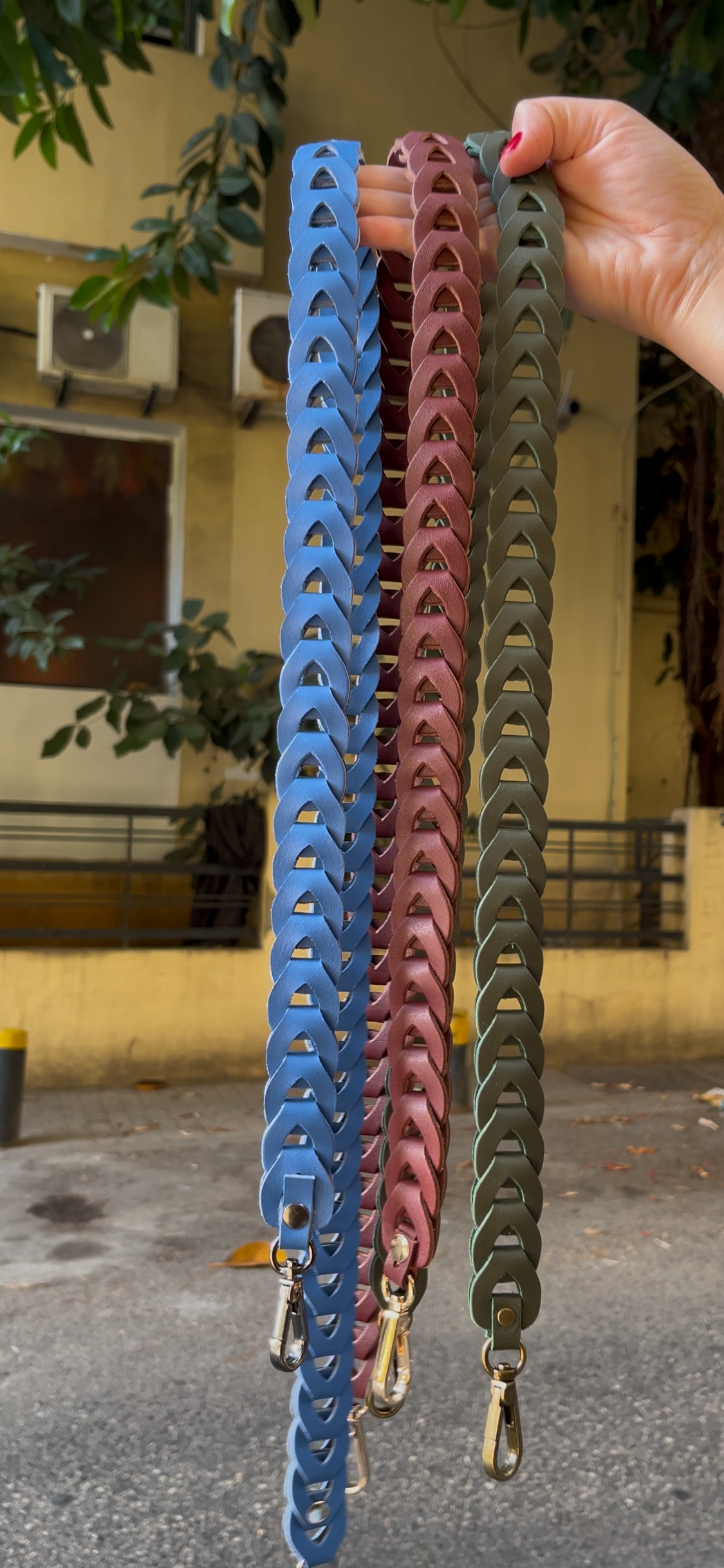 Leather Braided strap