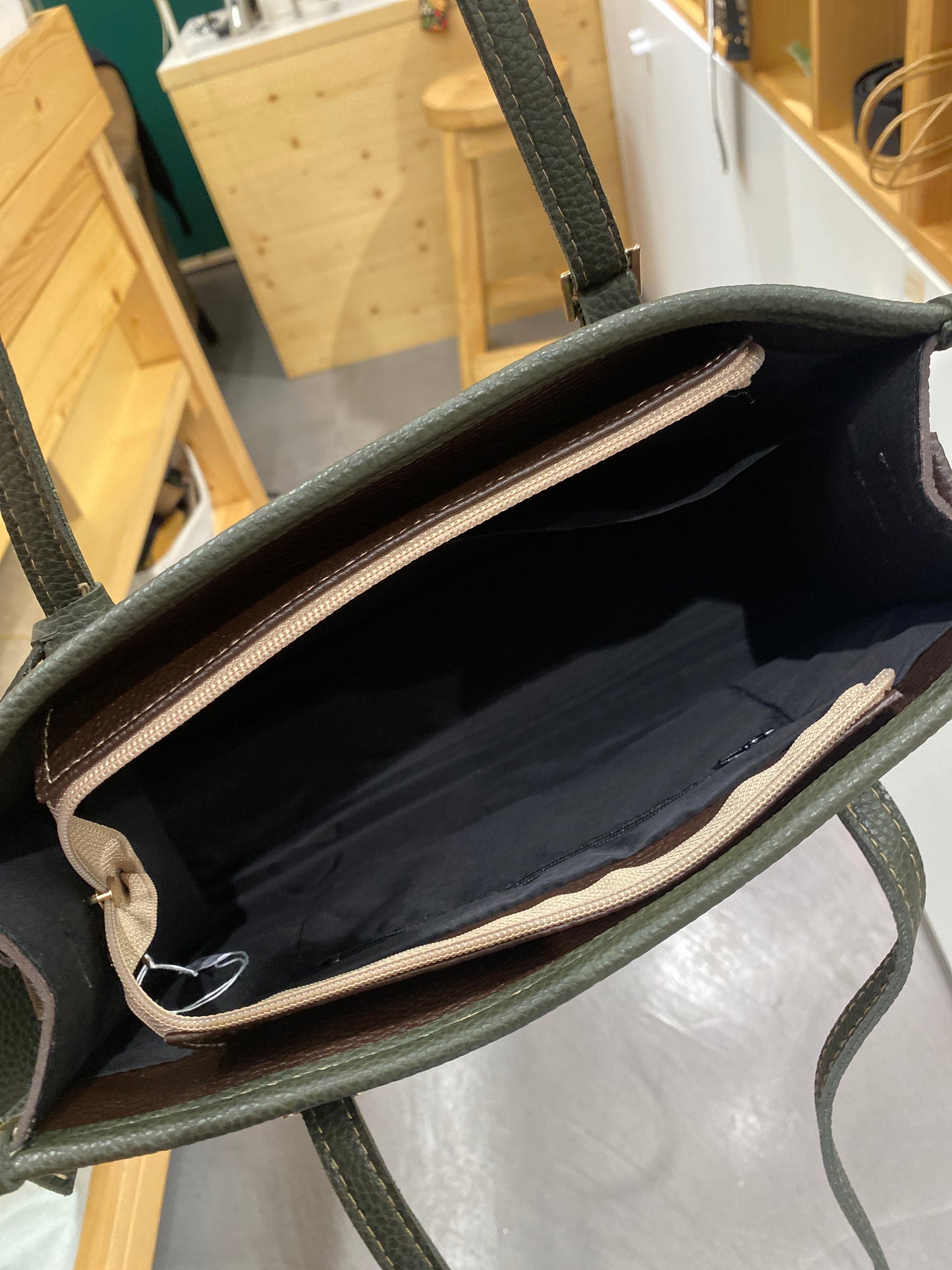 Brown Khaki Tote Bag