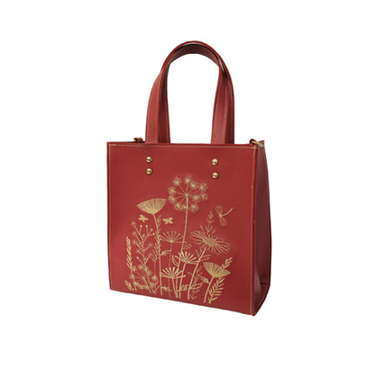 Dark Red Bloom Bag