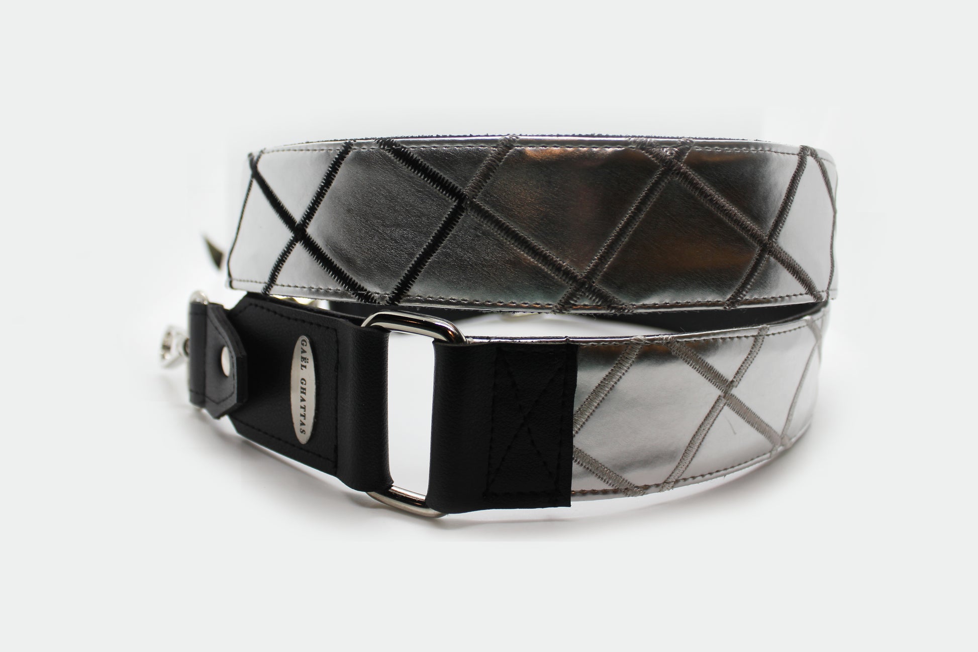 embroidered leather bag strap
