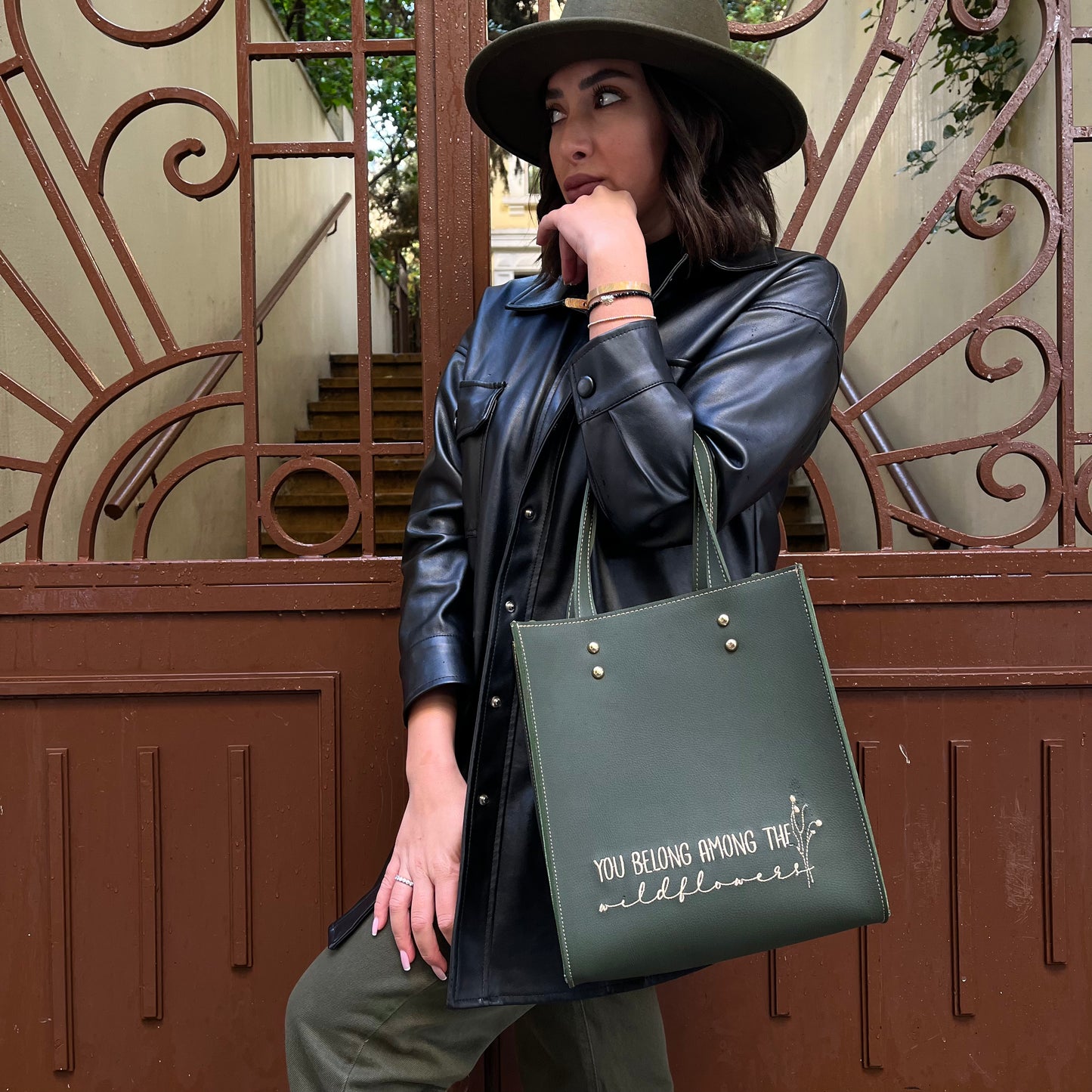 Khaki Bloom Bag